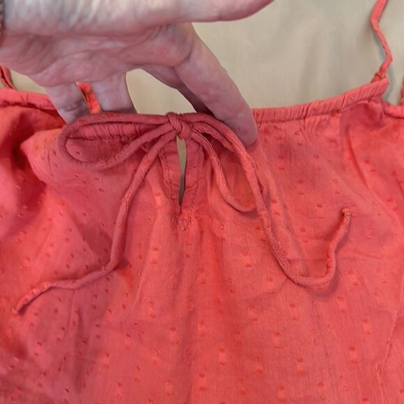 Old Navy NWT szXXL orange flowy tiered adjustable strap top - Picture 3 of 8
